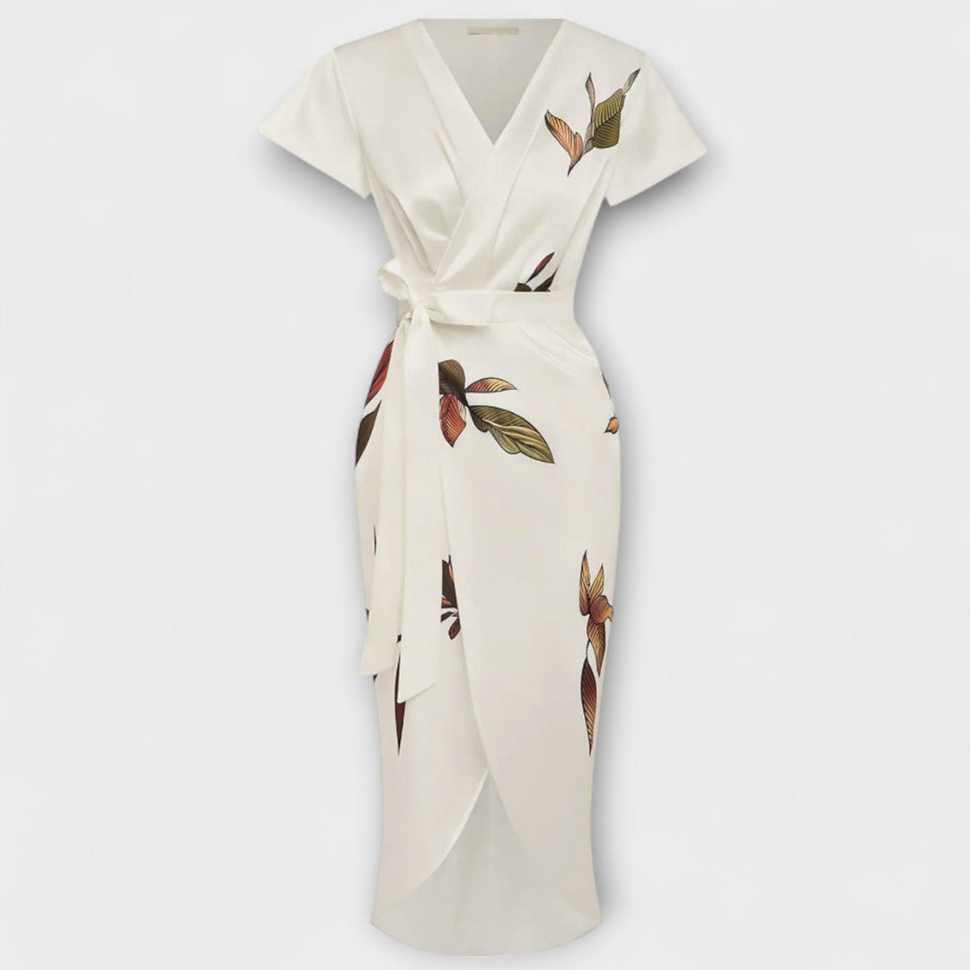 Saténové zavinovací šaty