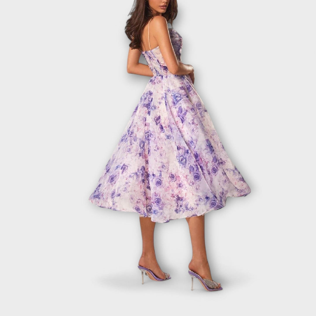 Elegantní Midi Šaty z Chiffonu