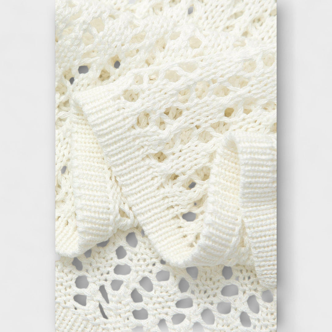 Anne - Bílá plážová šaty Luna