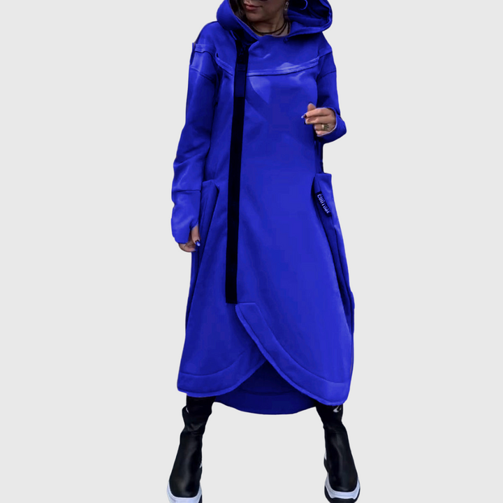 Adriana – Stylová asymetrická bunda s kapucí