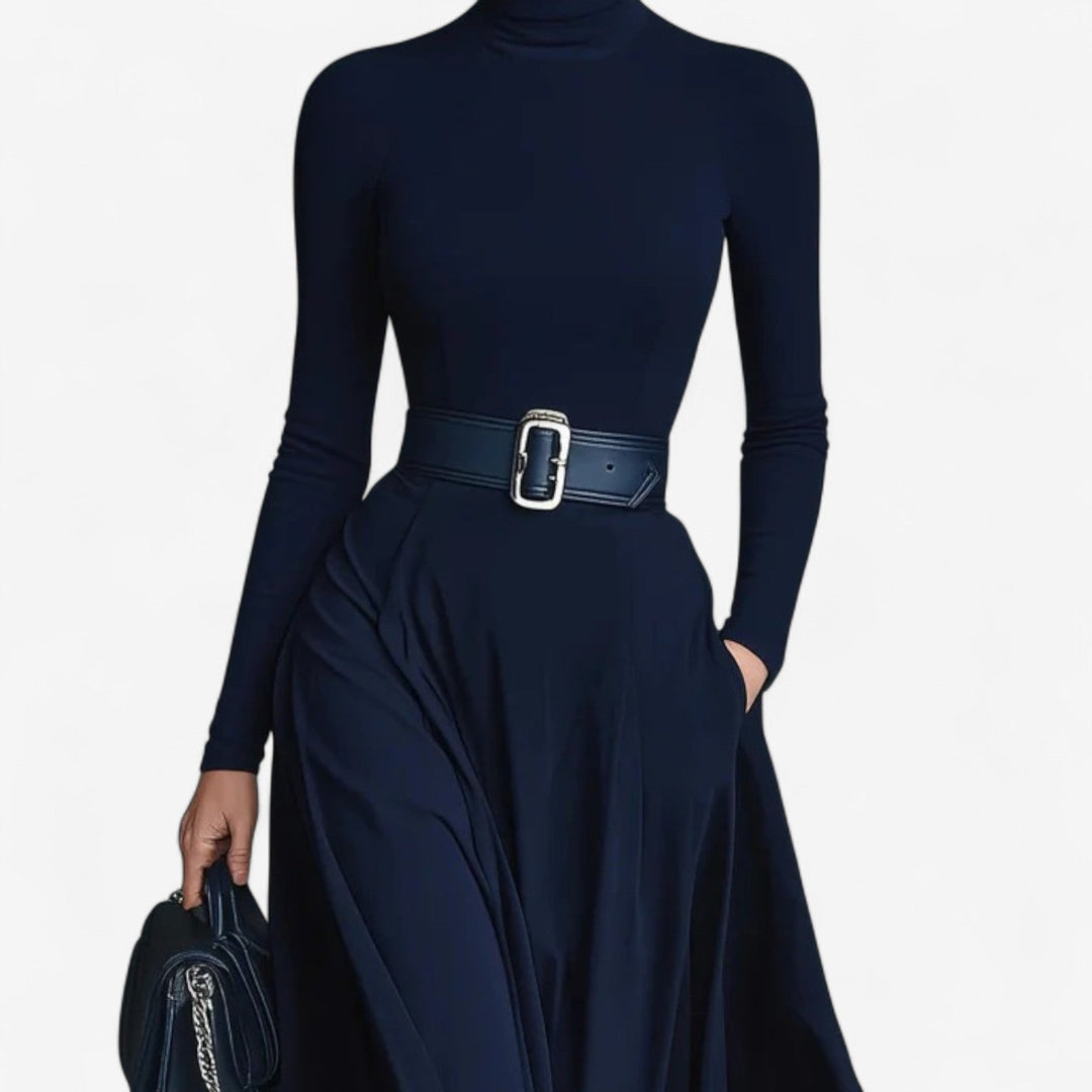 Yvelise™ Maxi šaty s vysokým límcem